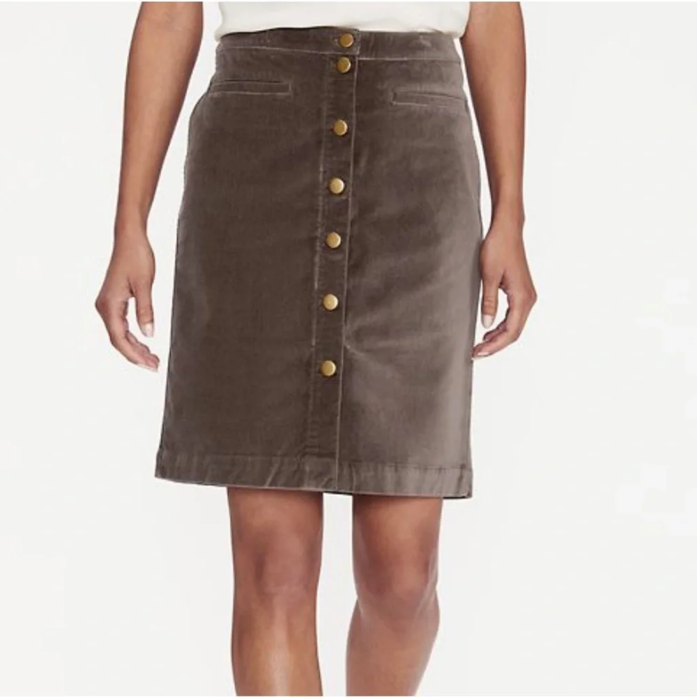 NWOT Garnet Hill Velvet Skirt Size 0